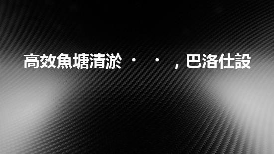 高效魚塘清淤，巴洛仕設(shè)備助力生態(tài)養(yǎng)殖